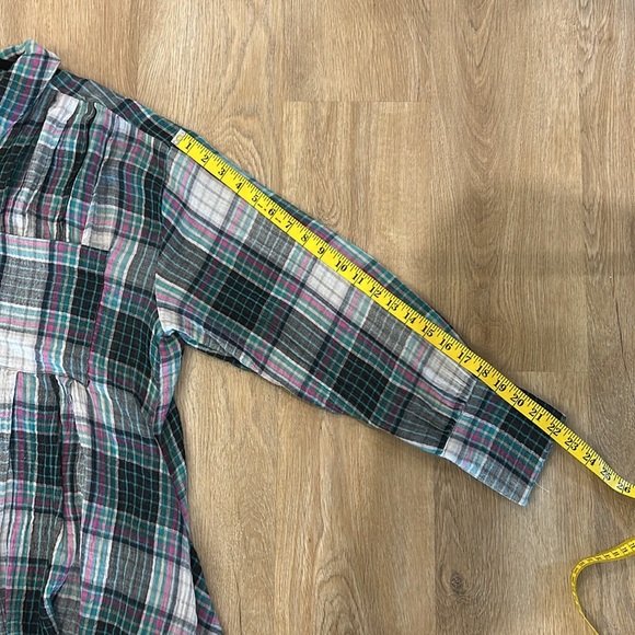 Free People Womens The Voyage shirt dress in twilight combo size S - Picture 9 of 11